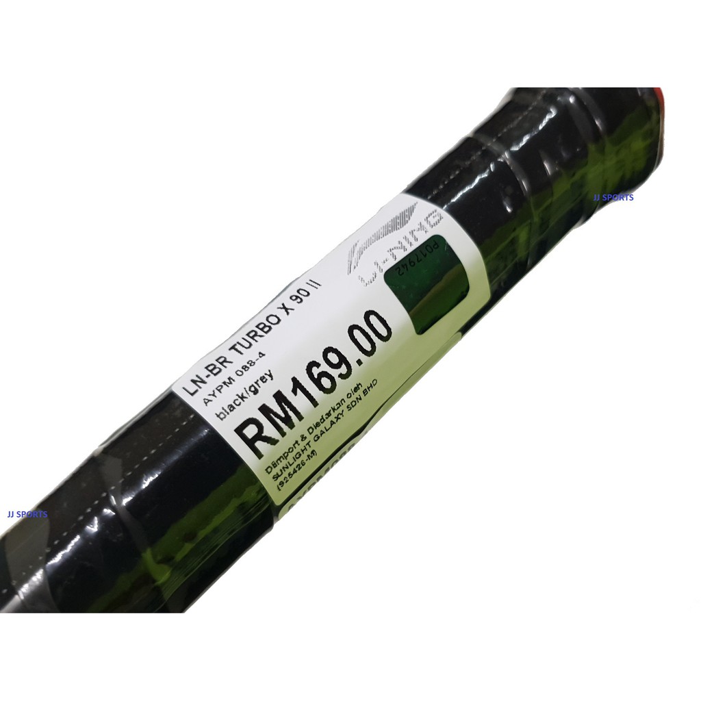 LI-NING TURBO X90 II BLACK GREY BADMINTON RACKET 3U (ORIGINAL) - Image 8
