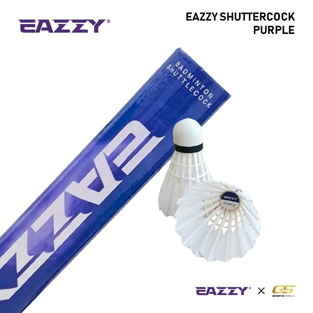 EAZZY Shuttlecock - Purple (12-Pack)
