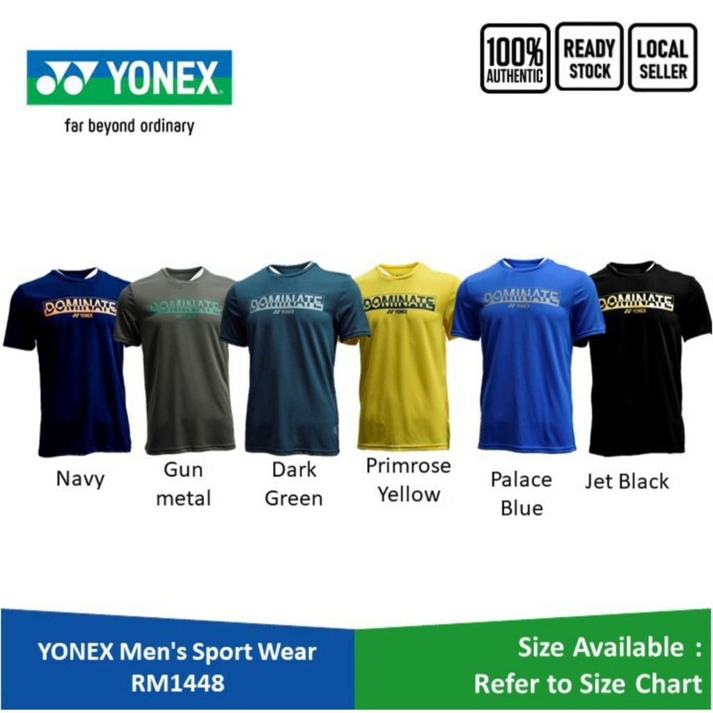 Alternative view of Yonex Jersey T-Shirt Men's Sport Wear with Round Neck Dominats  (original)
