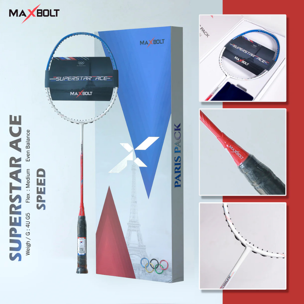 Alternative view of MAXBOLT SUPERSTAR ACE PARIS PACK BADMINTON RACKET (100%ORIGINAL)